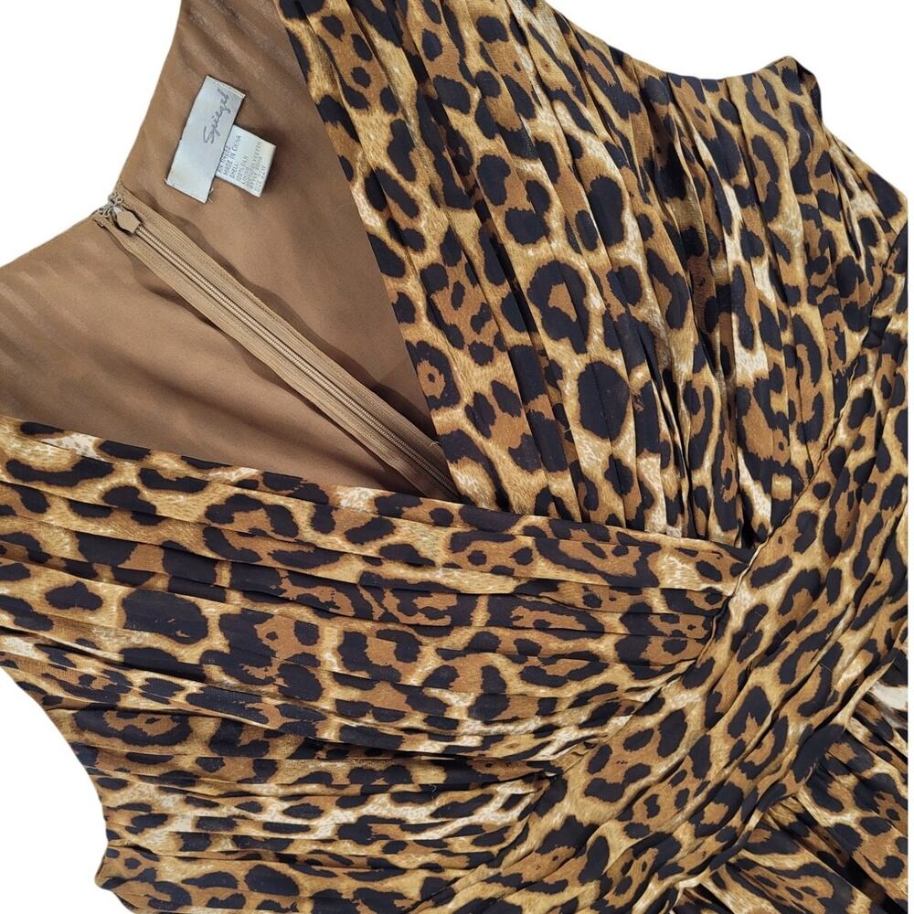 Spiegel Silk Animal Print Fit Flare Midi Dress Plus